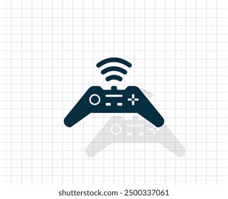 Dark colored vector icon with shadow on a light checkered background