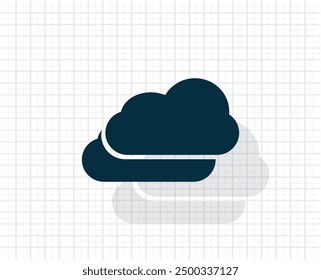Dark colored vector icon with shadow on a light checkered background