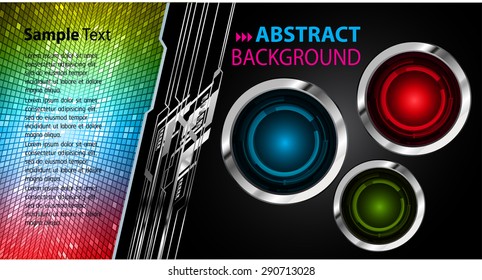 dark colorful black Light Abstract Technology background computer graphic website internet and business. vector illustration. text box. Brochure. card. banner flyer magazine. Design label. www.