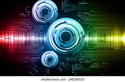 Dark colorful color Light Abstract Technology background for computer graphic website internet. circuit. sound wave