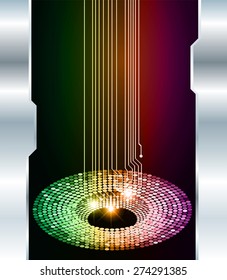 dark colorful color Light Abstract Technology background for computer graphic website internet and business. circuit. vector illustration. silver. infographics. stars