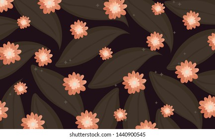 Dark and Colorful Flower Pattern