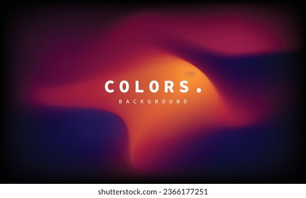Dark colorful fluid gradient mesh background template copy space. Liquid and smooth color gradation backdrop design for poster, banner, cover, magazine, or presentation.