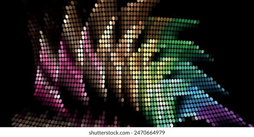 Dark colorful, Gray vector modern geometrical circle abstract background. Dotted texture template. Geometric pattern in halftone style with gradient.