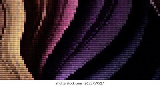 Fondo abstracto geométrico moderno de Vector gris colorido oscuro. Plantilla de textura punteada. Patrón geométrico en estilo semitono con gradiente. 