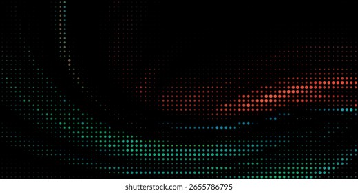 Fondo abstracto geométrico moderno de Vector gris colorido oscuro. Plantilla de textura punteada. Patrón geométrico en estilo semitono con gradiente. 
