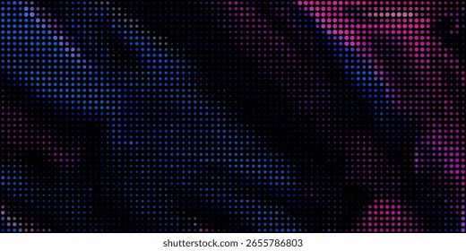 Fondo abstracto geométrico moderno de Vector gris colorido oscuro. Plantilla de textura punteada. Patrón geométrico en estilo semitono con gradiente. 