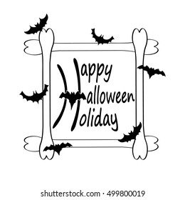 dark colorful halloween vector frame