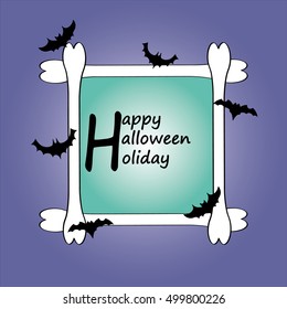 dark colorful halloween vector frame