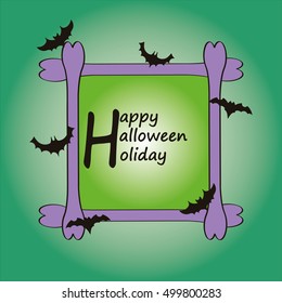 dark colorful halloween vector frame