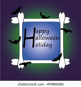 dark colorful halloween vector frame