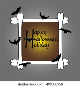 dark colorful halloween vector frame