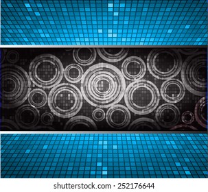 Dark colorful Light Abstract pixels Technology background for computer graphic website internet.