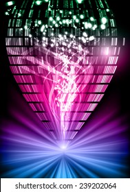 Dark colorful Light Abstract Technology background for computer graphic website internet.