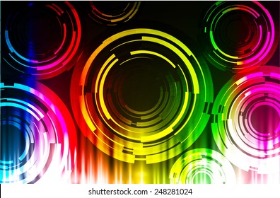 Dark colorful Light Abstract Technology background for computer graphic website internet. circuit