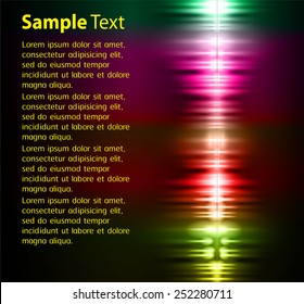 Dark colorful Light Abstract Technology background for computer graphic website internet. text box. Brochure. card.  sound moves. wave.