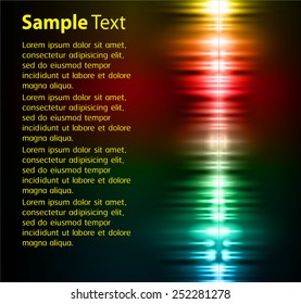 Dark colorful Light Abstract Technology background for computer graphic website internet. text box. Brochure. card.  sound moves. wave.