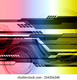 Dark colorful Light Abstract Technology background for computer graphic website internet.