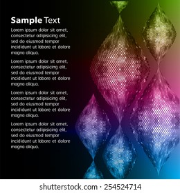 Dark colorful Light Abstract Technology background for computer graphic website internet and business. text box. Brochure. card. wave.