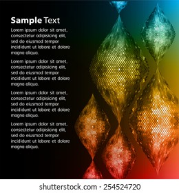 Dark colorful Light Abstract Technology background for computer graphic website internet and business. text box. Brochure. card. wave.