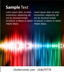 Dark colorful Light Abstract Technology background for computer graphic website internet. text box. Brochure. Sound waves