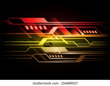 Dark colorful Light Abstract Technology background for computer graphic website internet. circuit. black