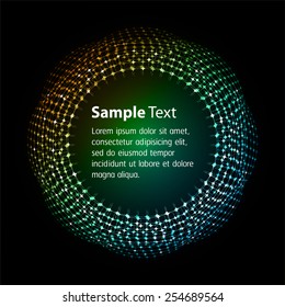 Dark colorful Light Abstract Technology background for computer graphic website internet. text box. Brochure. card. star