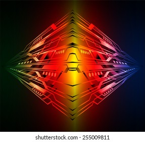 Dark colorful Light Abstract Technology background for computer graphic website internet. circuit