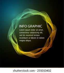 Dark colorful Light Abstract Technology background for computer graphic website internet. text box. Brochure. card. wave