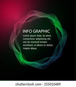 Dark colorful Light Abstract Technology background for computer graphic website internet. text box. Brochure. card. wave
