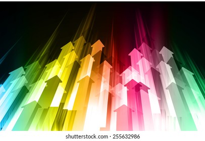 Dark colorful Light Abstract Technology background for computer graphic website internet. circuit. arrow