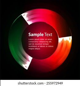 Dark colorful Light Abstract Technology background for computer graphic website internet and business. circle text box. Brochure. card. wave