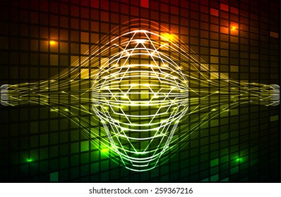 Dark colorful Light Abstract Technology background for computer graphic website internet. circuit