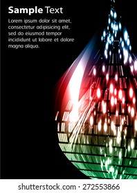 Dark colorful Light Abstract Technology background for computer graphic website internet and business. text box. Brochure. wave. brochure flyer magazine cover. Card Design Template. banner label.
