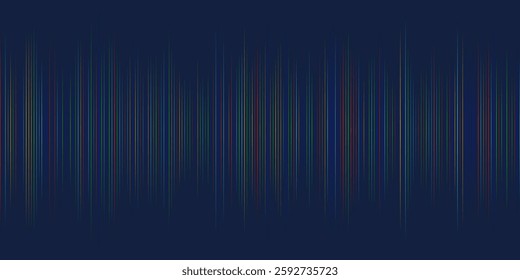 Dark Colorful Modern Style Minimalist Vertical Stripes Pattern on Dark Black Background - Editable Abstract Design, Creative Vector Template