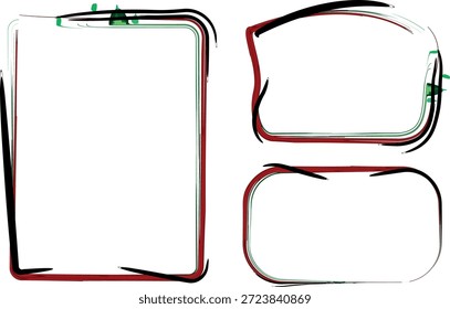 coleção de formas de quadros ornamentados coloridos escuros