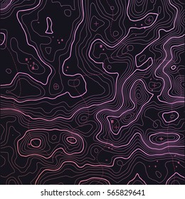 Dark colorful topographic map