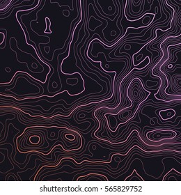 Mapa topográfico de color oscuro