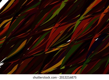 Dark colorful vector background with bent lines. Brand new colorful illustration in curved style. New composition for your brand book.