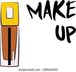 Dark colors concealer make up bottle. makeup color tone set for female - Fashion illustration vector
object isolated on white background