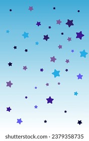 Dark Constellation Vector Blue Yellow Background. Bright Splash Bright Design. Starfall Happy Invitation. Star Abstract Banner.