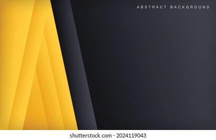 Dark contrast yellow black background. Vector corporate geometric design.