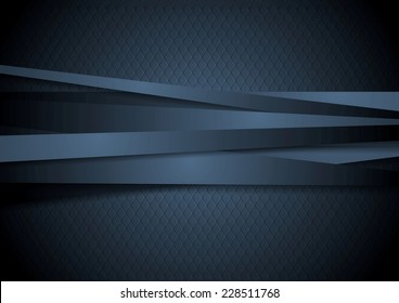 Dark corporate stripes background. Vector design