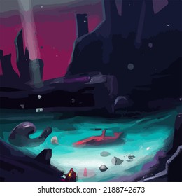 A dark and cosmic abstract background