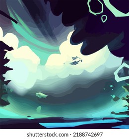 Un fondo abstracto oscuro y cósmico