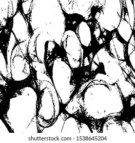 Dark, creepy grunge texture vector. Distressed black overlay texture. Grunge background. Abstract obvious dark worn textured effect. Vector Illustration. Black isolated on white. EPS10.