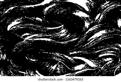 Dark, creepy grunge texture vector. Distressed black overlay texture. Grunge background. Abstract obvious dark worn textured effect. Vector Illustration. Black isolated on white. EPS10.