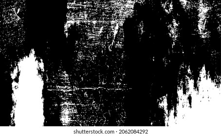 Vector de textura gris oscuro y espeluznante. Textura de superposición negra angustiada. Borde de fondo. Resumen obvio efecto de textura oscuro y desgastado. Ilustración vectorial. Negro aislado en blanco. EPS10.