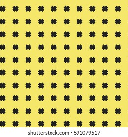 Dark cross pattern, yellow background.
