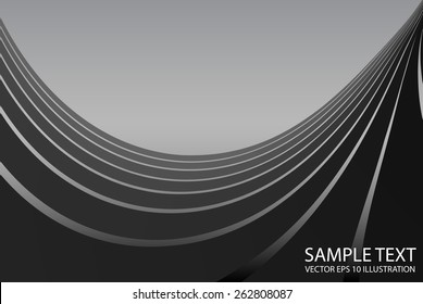 Dark curved design vector background template - Abstract  background vector space  illustration